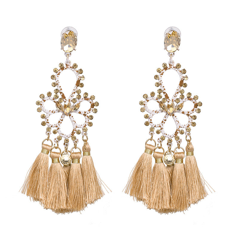 Folk creative earrings tassel earrings - WOMONA.COM