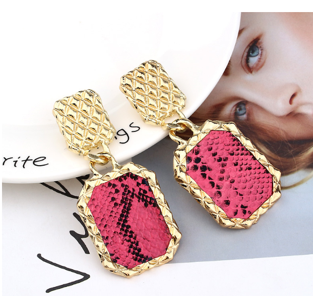 Snake earrings geometric - WOMONA.COM