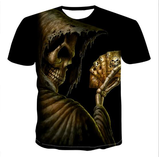 Mens Skull T shirts 3D t- shirts - WOMONA.COM