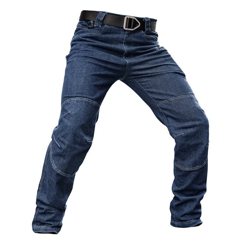 Straight Multi-pocket Stretch Slim Jeans - WOMONA.COM
