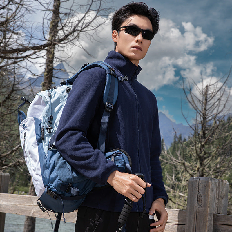 Unisex 3-in-1 outdoor hooded jacket with detachable polar fleece liner in men's and women's colors – photo 1 of 13