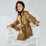 New Casual Elegant Elegant Short Trench Coat Women