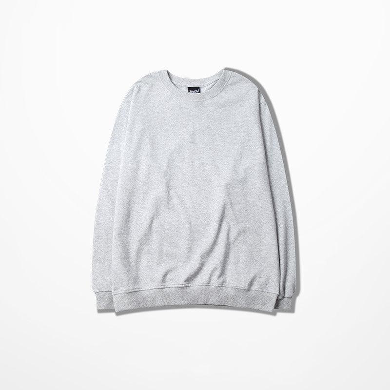 Loose cotton crew neck sweater - WOMONA.COM