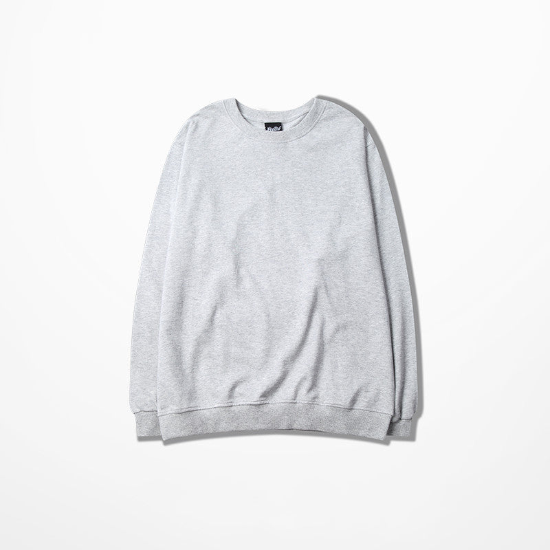 Loose cotton crew neck sweater