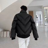 Loose Thick Leather Cotton-padded Coat - WOMONA.COM