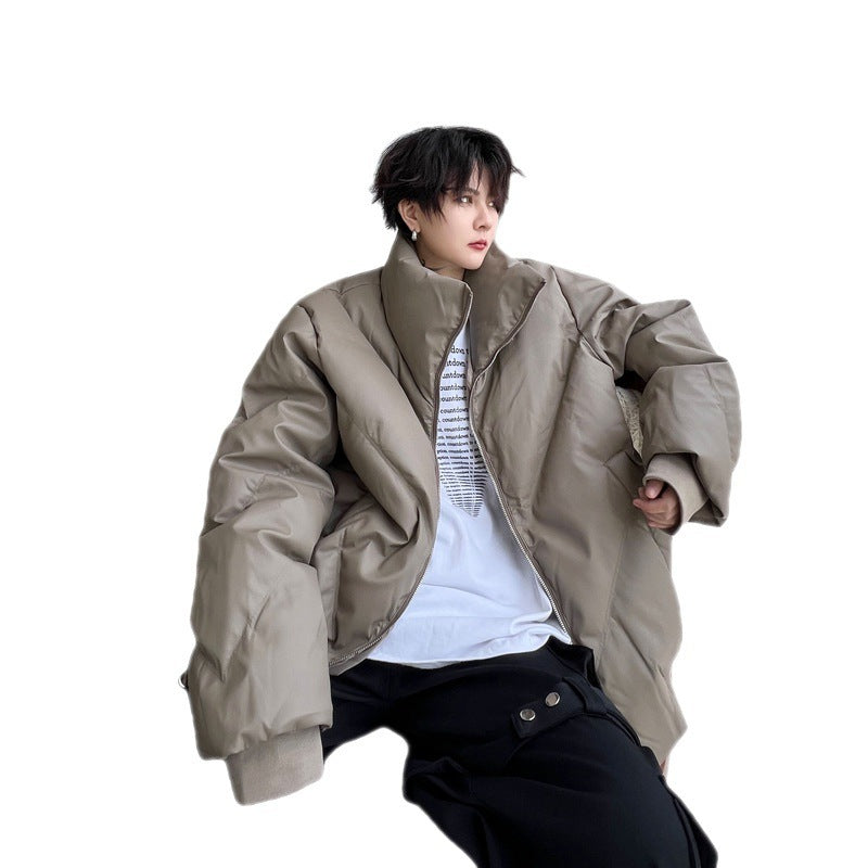 Loose Thick Leather Cotton-padded Coat