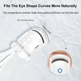 Eyelash Curler Portable Electric Heated Comb Eye Lash Long Lasting Eyelashes Curls Thermal Eyelash Curler Makeup Tools Heated Eyelash Curlers,Rechargeable Electric Eyelash Curler,Handheld Eyelash Heat - WOMONA.COM