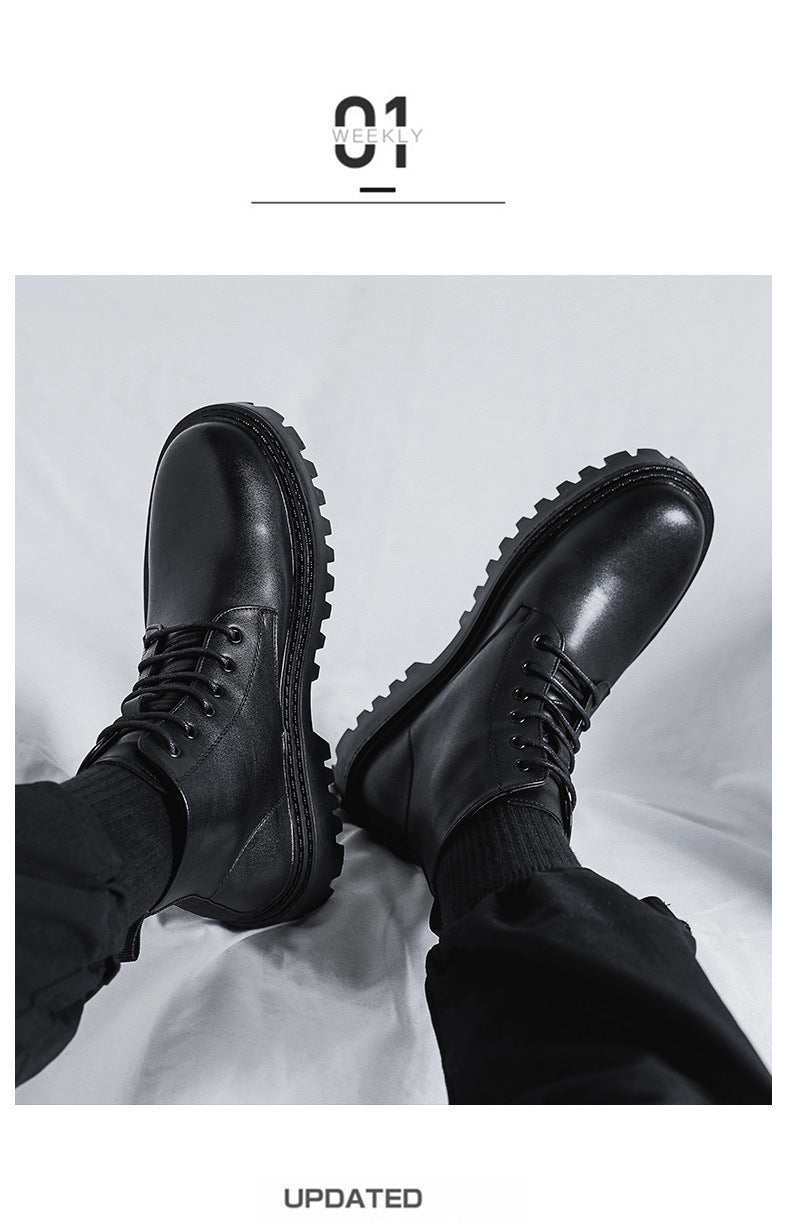 Men's Leather New High-top Boots