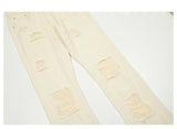 Fashionable Frayed Hem Ripped Jeans - WOMONA.COM
