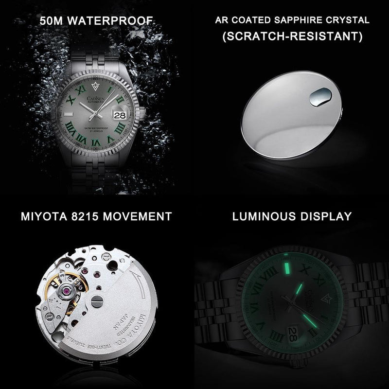 Men's Automatic Mechanical Watch Waterproof - WOMONA.COM
