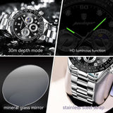 Men's Multi-functional Fashion Waterproof Quartz Watch - WOMONA.COM