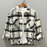 Plaid Plus Size Lapels Loose Top Youth Fashion Coat For Men - WOMONA.COM