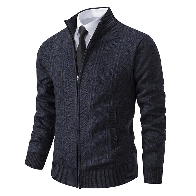 Men's Casual Loose Cardigan Sweater Knitted Jacket - WOMONA.COM