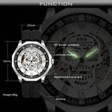 Men's Hollow Mechanical Watch Luxury Steel Belt - WOMONA.COM