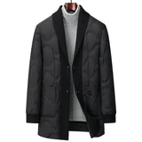 Light Luxury Men's Mid-length Down Jacket Dad Wear Winter Youth - WOMONA.COM