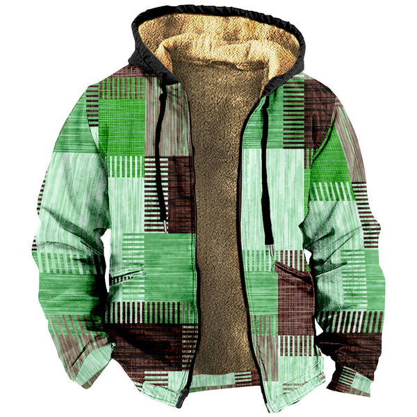 3D Digital Printing Hooded Cotton-padded Jacket