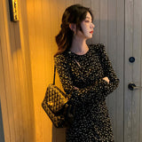 Women's Long Sleeve Split Dress - WOMONA.COM