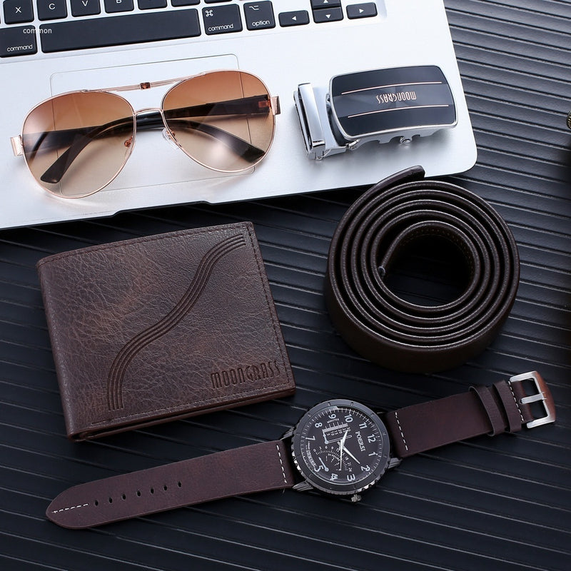 Watch Temperament Belt Wallet Glasses Suit - WOMONA.COM