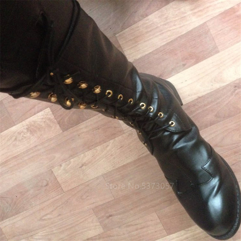 Men's shoes men's boots boots rivets - WOMONA.COM