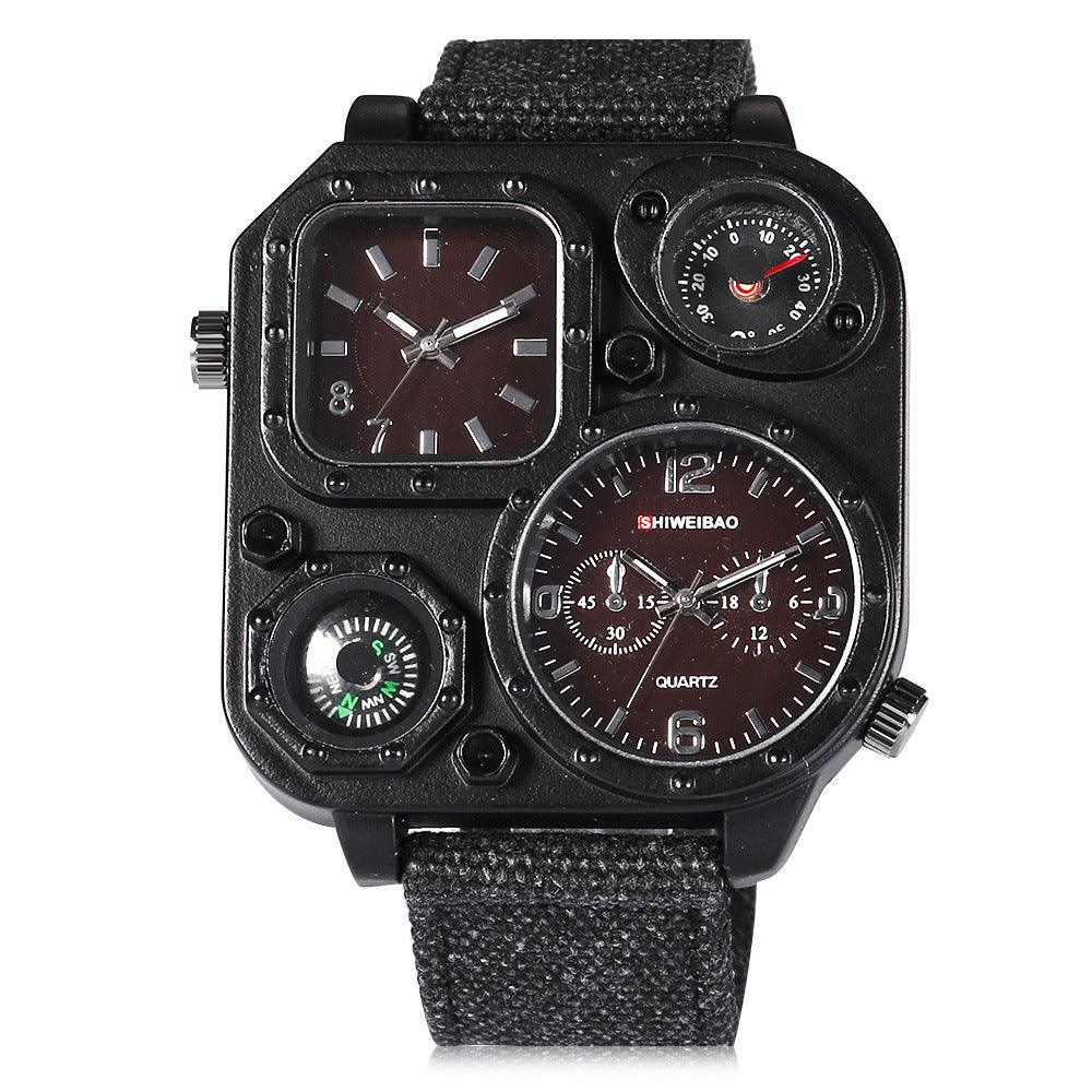 Men's Military Watch Multi-time Zone Personalized Dial - WOMONA.COM