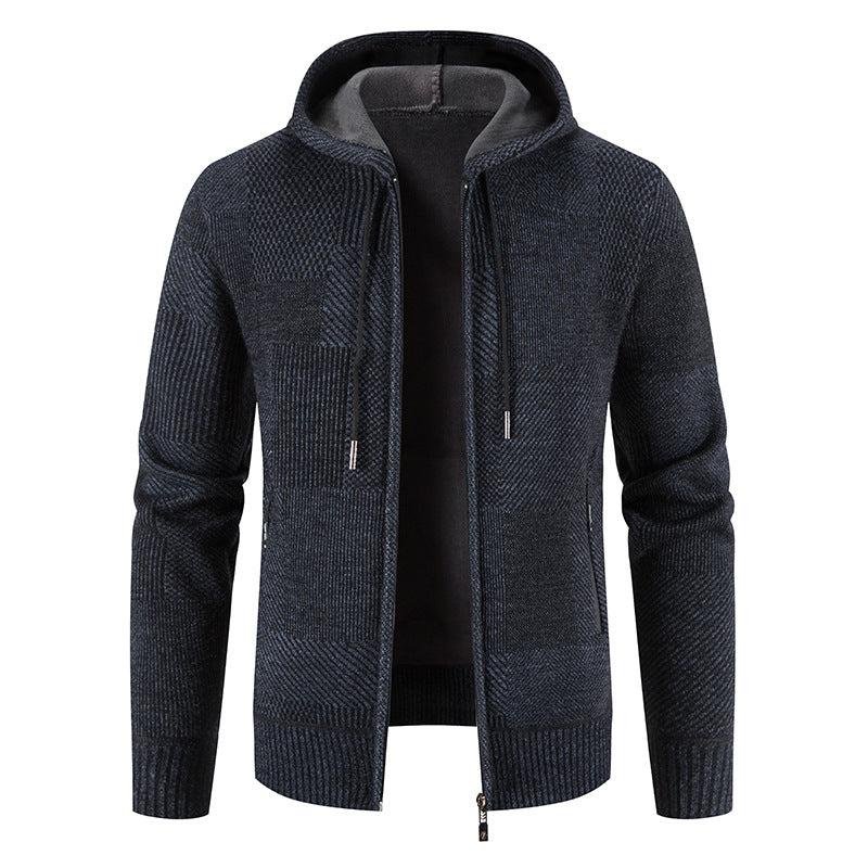 Loose Plus Size Zipper Wool Casual Jacket - WOMONA.COM