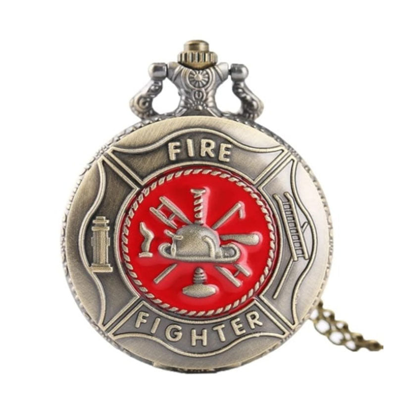 Fire Sign Quartz Flip Commemorative Pocket Watch - WOMONA.COM