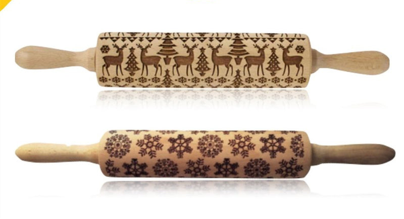 Rolling Pin Christmas Embossing - WOMONA.COM