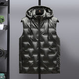 Men's Glossy Down Cotton Thermal Vest - WOMONA.COM