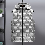 Men's Glossy Down Cotton Thermal Vest - WOMONA.COM