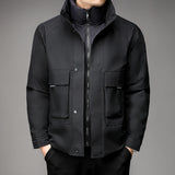 Men's Down Jacket Solid Color Stand Collar Coat