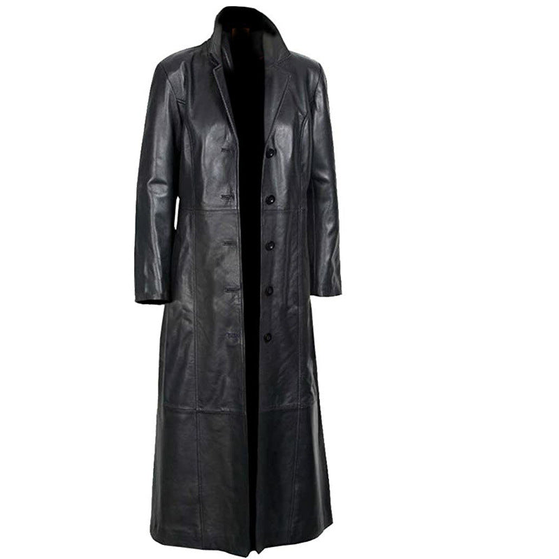 Motorcycle Men's Duster Fur Coat - WOMONA.COM