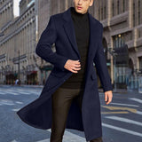 Men's Long Trench Coat Woolen Coat - WOMONA.COM