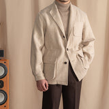 Retro Warm Tweed Lapel British Safari Jacket - WOMONA.COM