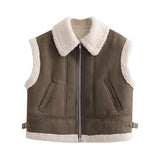 Street Fashion 3 Color Fur Vest Coat 9605 - WOMONA.COM