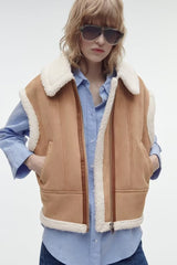 Street Fashion 3 Color Fur Vest Coat 9605 - WOMONA.COM