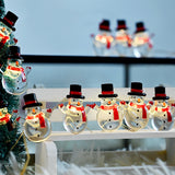 Christmas Christmas Snowman Modeling Decorative String Lights - WOMONA.COM