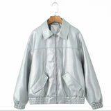 New Women's American PU Leather Coat - WOMONA.COM