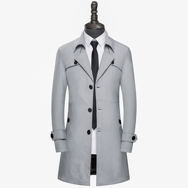 Slim handsome coat trench coat - WOMONA.COM