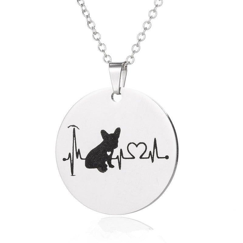 Creative dog cardiogram necklace - WOMONA.COM