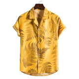 Men Short sleeved beach shirts men - WOMONA.COM