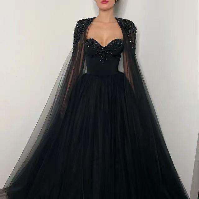 Black Evening Gown Daily Style - WOMONA.COM