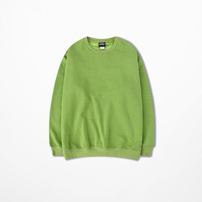 Loose cotton crew neck sweater - WOMONA.COM