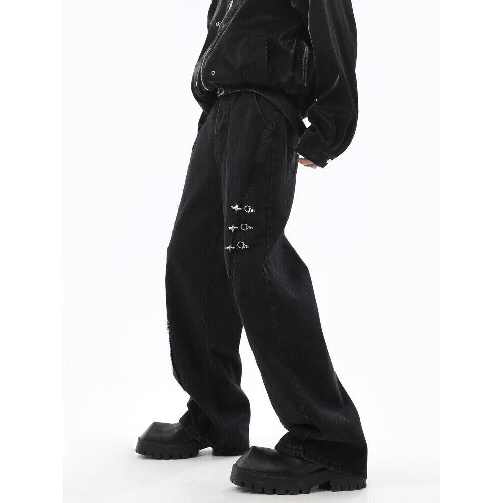 Men's Vintage Raw-Hem Straight Jeans