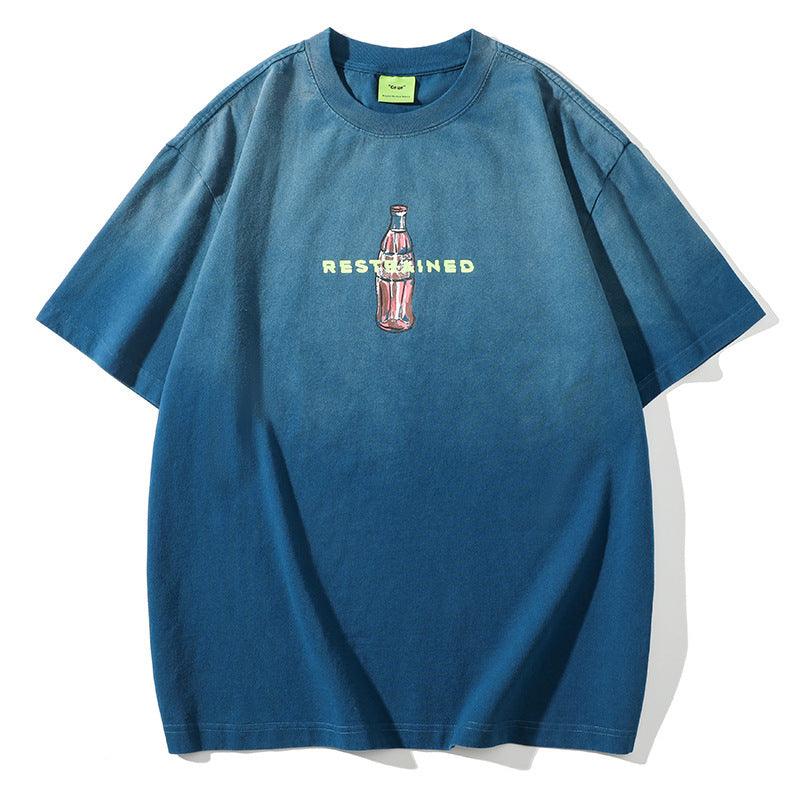 Fashion Gradient Color T-shirt For Men And Women - WOMONA.COM