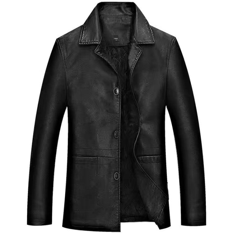 Autumn New Young And Middle-aged Leather Jacket - WOMONA.COM