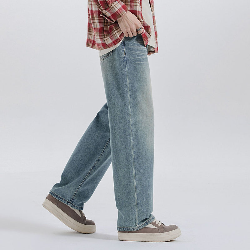 American All-match Jeans With Whiskers Men - WOMONA.COM