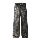 Lockere Jeans mit Splashed Ink-Print für Herren