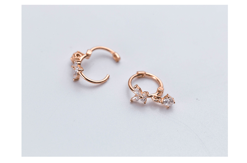 Diamond butterfly earrings - WOMONA.COM
