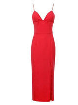 Women's French V-neck Sling Dress - WOMONA.COM