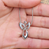 Angel Wing Necklace Butterfly Cross Necklace - WOMONA.COM